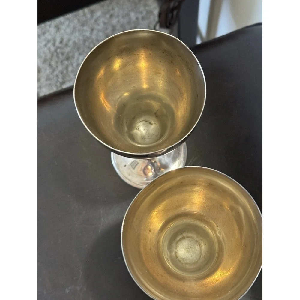 Meriden S P Silver Plate Goblets International Co 2008 Vintage Set Of‎ 3